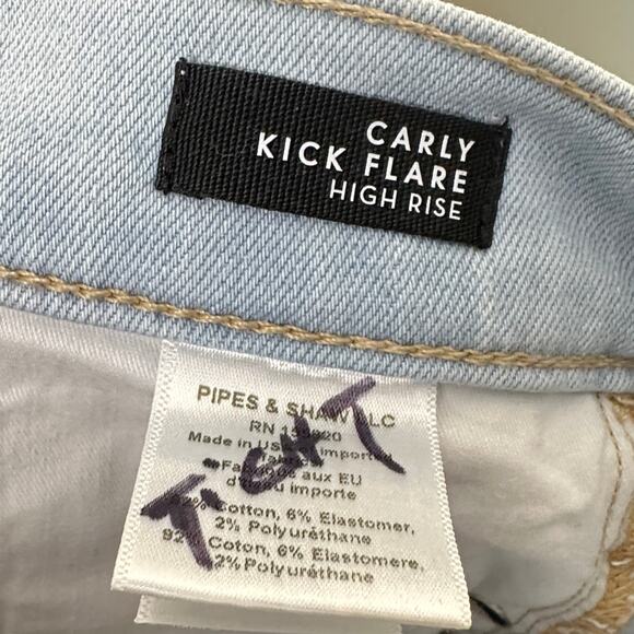 VERONICA BEARD Carly Kick Flare Jeans Raw Hem Aspen Wash Sz 27 $248 {3P20} - Picture 6 of 7